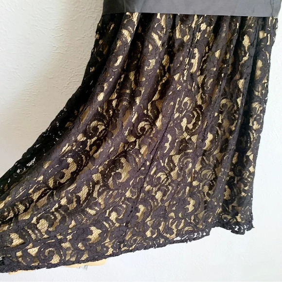 Torrid Black Lace Overlay Belted Mesh Cocktail Dress Sz 18 - Picture 3 of 5